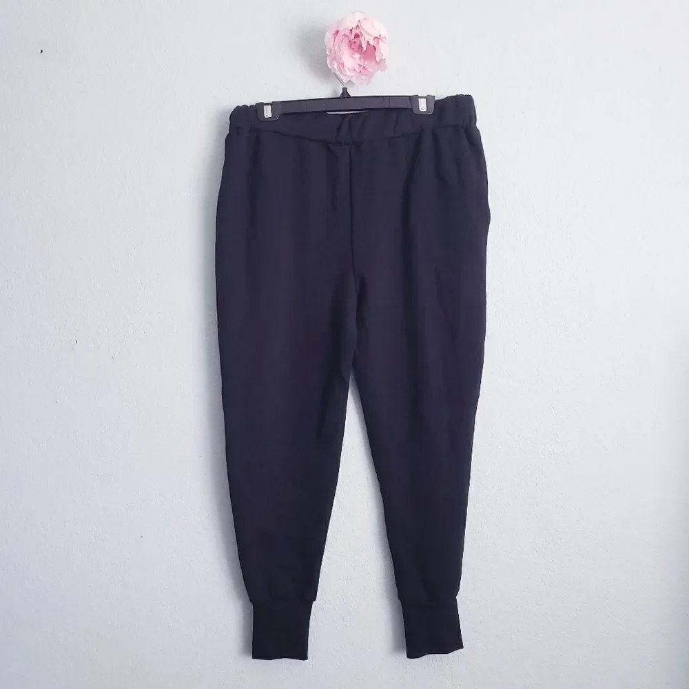 Brunette the Label Embroidered Black Jogger Sweatpants - Picture 6 of 7